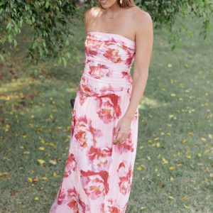 Calypso Maxi Dress - Pink Peony