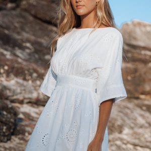 Camila Open Back Mini Dress - White