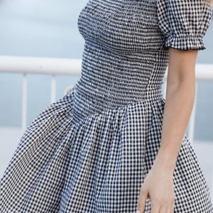 Celine Mini Dress - Black Gingham