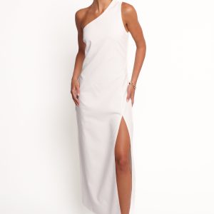 Chandler One Shoulder Maxi Dress - White