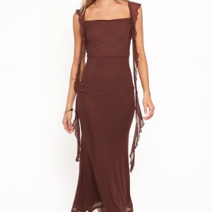 Chiara Maxi Dress - Brown