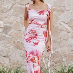 Chiara Maxi Dress - Pink Peony