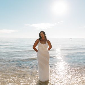 Ciao Ruffles Maxi Dress - Cloud White