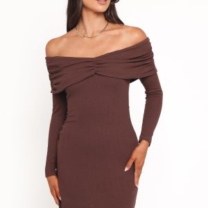 Danica Mini Dress - Chocolate Brown