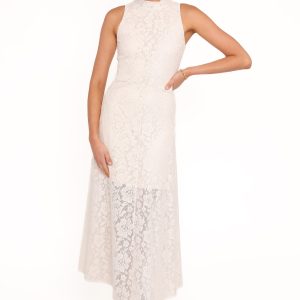 Danni Lace Midi Dress - Ecru