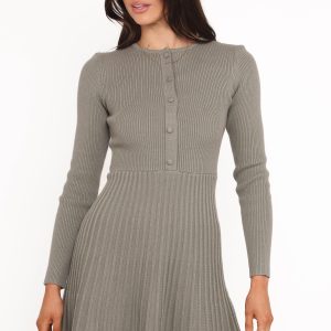 Darlina Long Sleeve Mini Dress - Olive