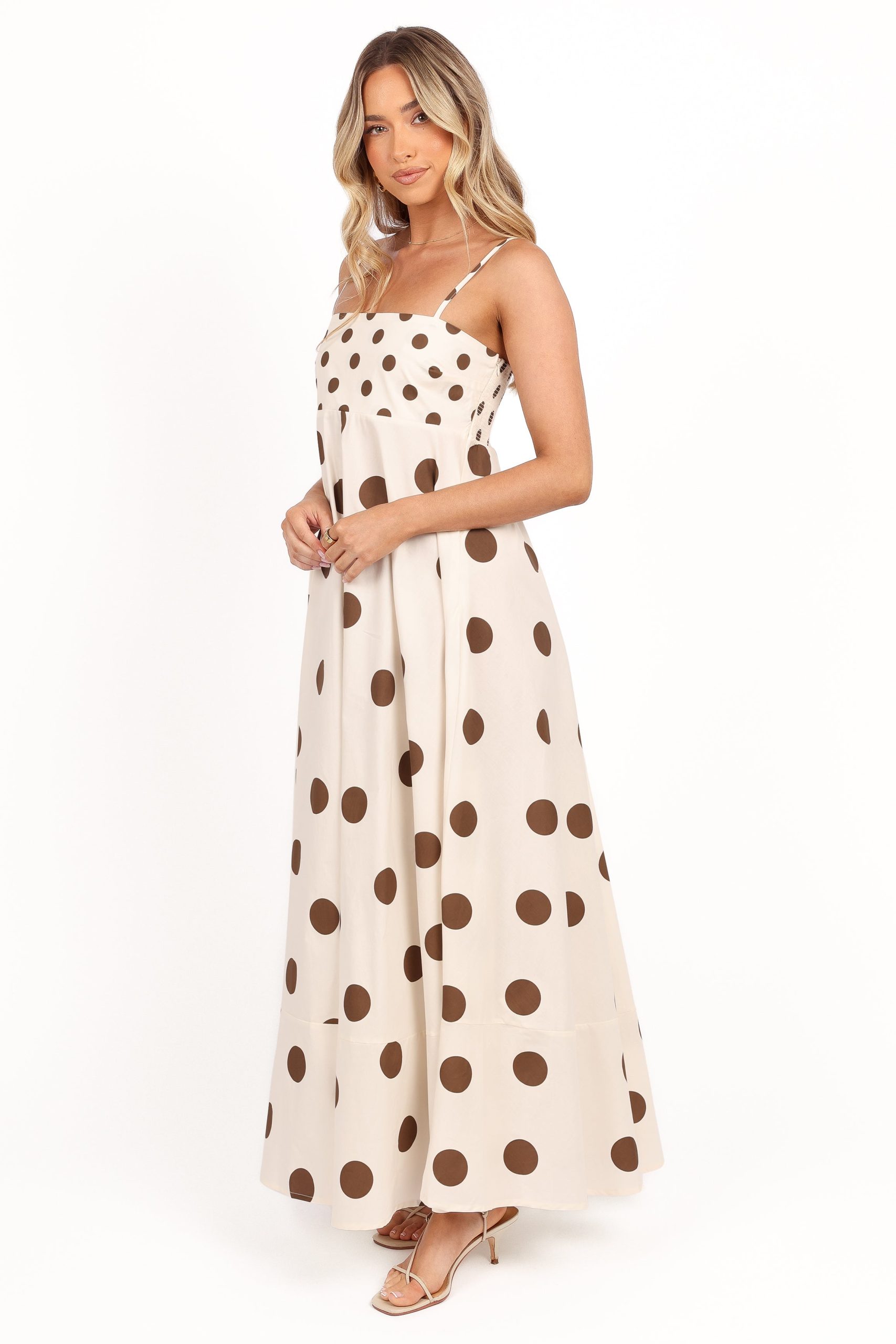 Deenie Maxi Dress - Chocolate Brown Spot - Image 5