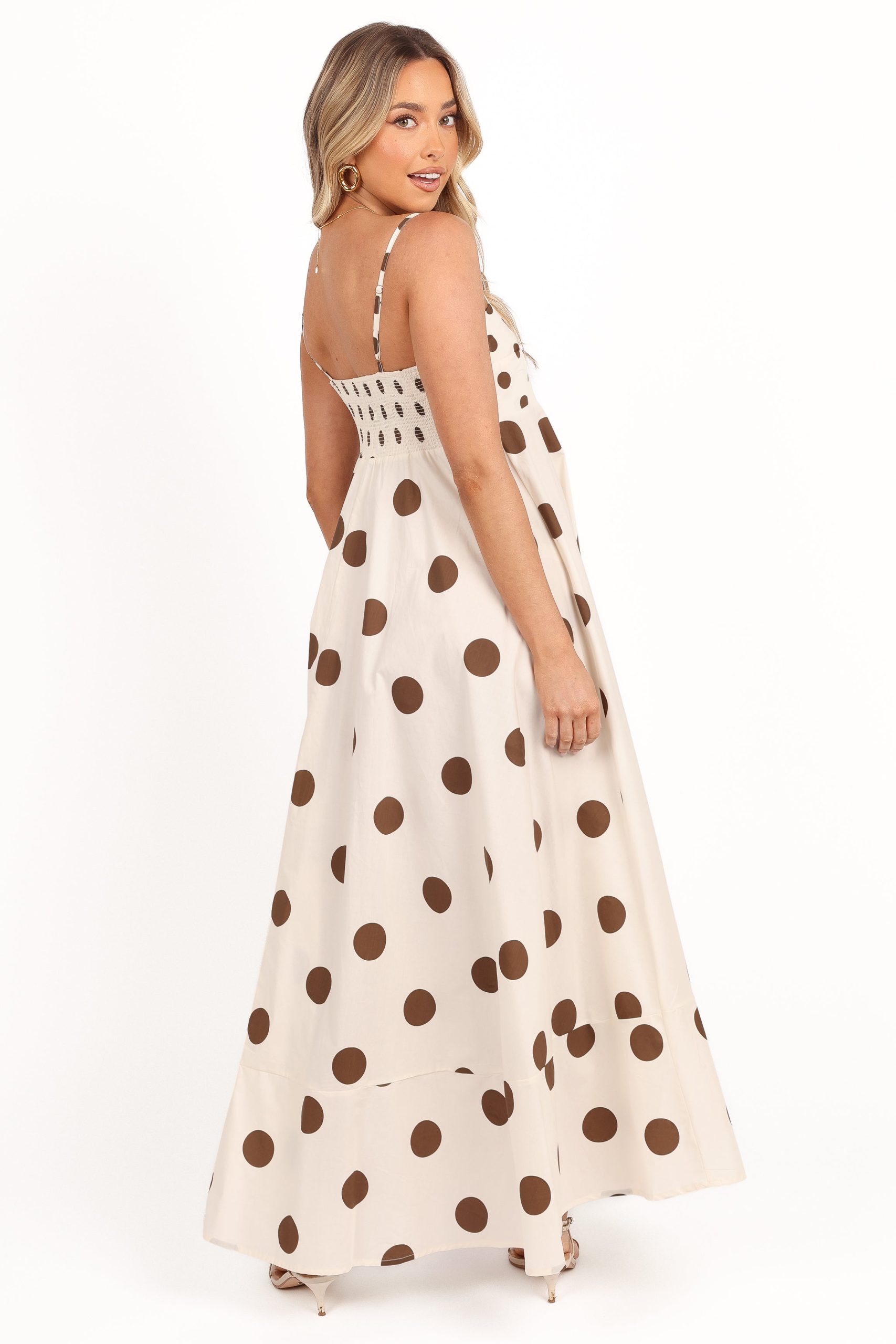 Deenie Maxi Dress - Chocolate Brown Spot - Image 6