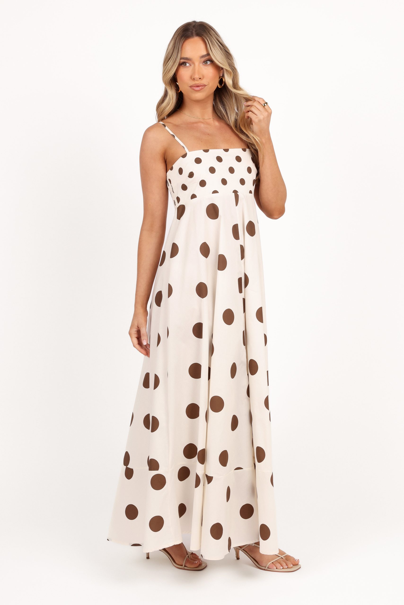 Deenie Maxi Dress - Chocolate Brown Spot - Image 7
