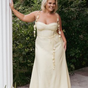 Della Midi Dress - Yellow