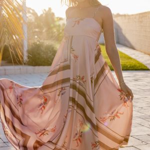 Elanor Maxi Dress - Pink Cocoa