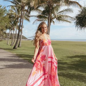 Elanor Maxi Dress - Pink/Orange