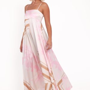 Elanor Maxi Dress - Pink Print