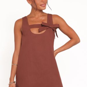 Elyria Mini Dress - Brown