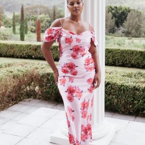 Esther Midi Dress - Pink
