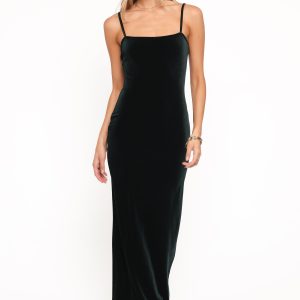 Everlee Maxi Dress - Emerald Velvet