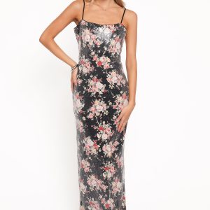 Everlee Maxi Dress - Floral Sequin