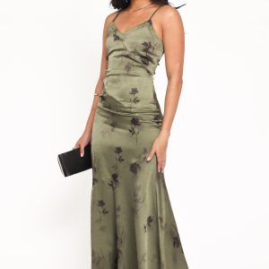 Fia Midi Dress - Green Floral