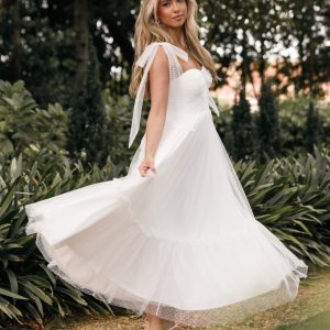 Floret Midi Dress - Off White