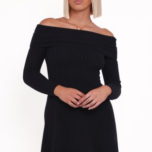 Francisco Long Sleeve Mini Dress - Black