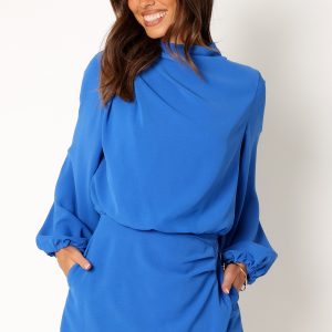 Galen Long Sleeve Romper - Paris Blue