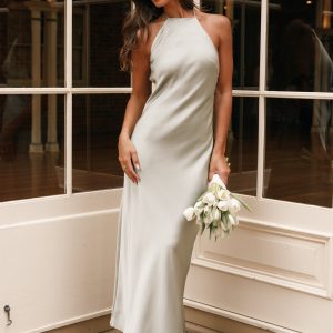 Hadley Halterneck Maxi Dress - Sage