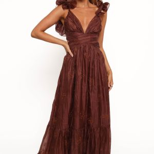 Harmony Maxi Dress - Brown Floral