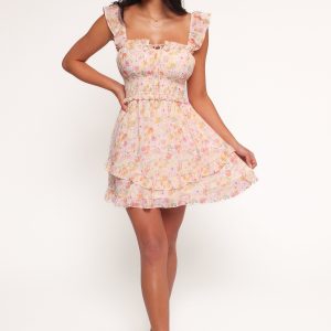 Iliana Mini Dress - Pink Floral