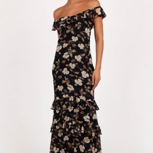 Irelynn Maxi Dress - Black Floral
