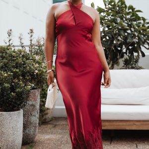 Jeannie Maxi Dress - Dark Red