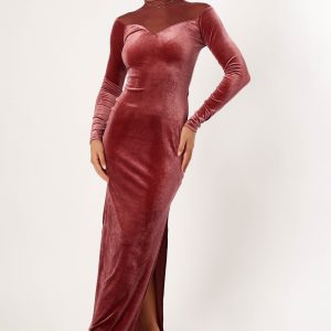 Jessica Long Sleeve Maxi Dress - Mauve