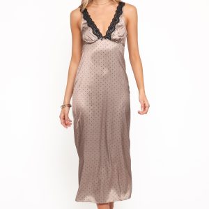Joselyn Lace Maxi Dress - Polka Dot
