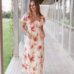 Kamie Maxi Dress - Pink Floral