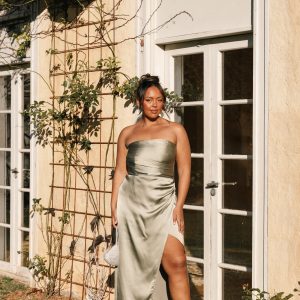 Kara Strapless Maxi Dress - Olive