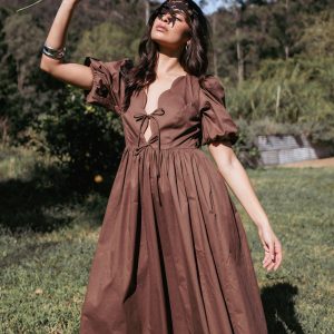 Karla Maxi Dress - Bitter Chocolate