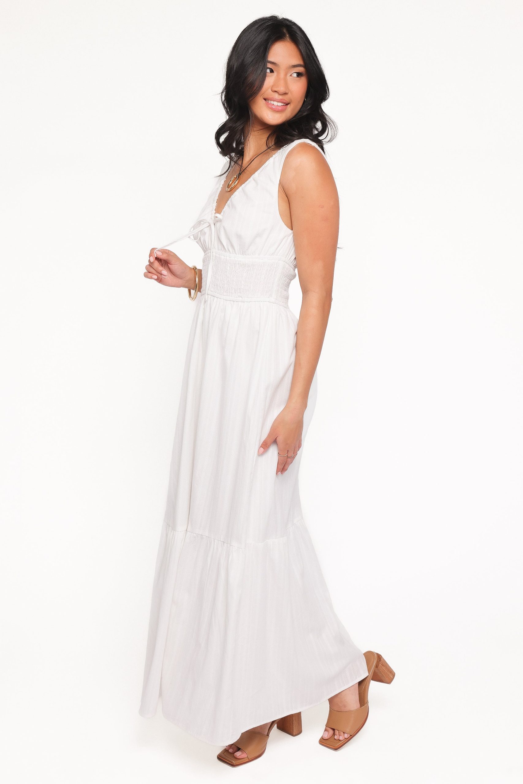 Kayden Maxi Dress - White - Image 3