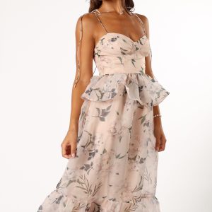Kennie Midi Dress - Pink Floral