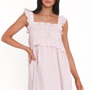 Keonia Mini Dress - Pink Stripe