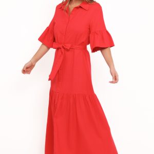 Kirrily Midi Dress - Red