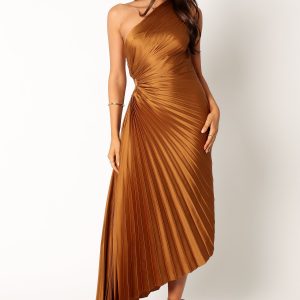 Kleo One Shoulder Maxi Dress - Golden Ochre