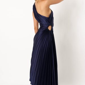 Kleo One Shoulder Maxi Dress - Navy