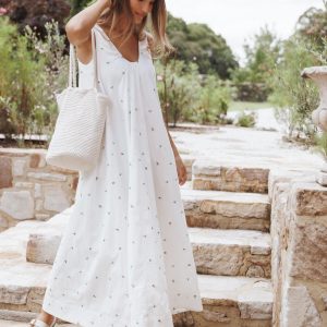 Laurita Maxi Dress - White Floral