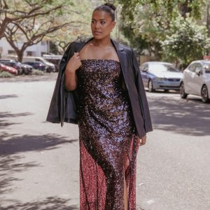 Liliane Maxi Dress - Cherry Sequin