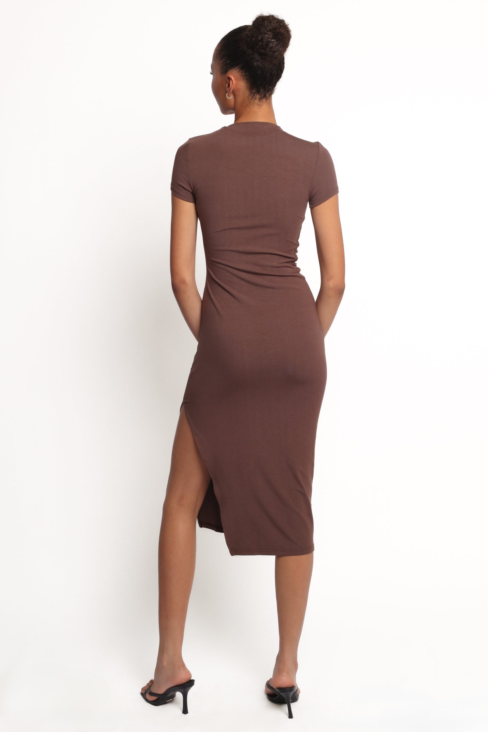 Lioren Midi Dress - Brown - Image 4