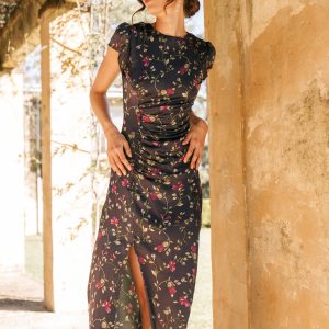 Lisbeth Midi Dress - Midnight Floral