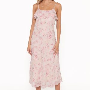 Lizbeth Maxi Dress - Pink Mauve Floral