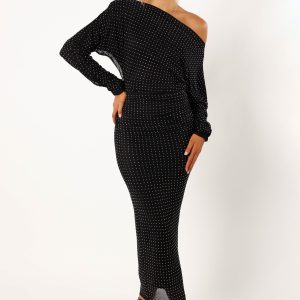 Loeve Long Sleeve Midi Dress - Black