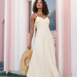 Maddie Maxi Dress - Butter Yellow