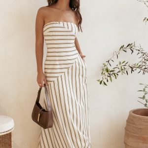 Maliah Maxi Dress - Vory Stripe