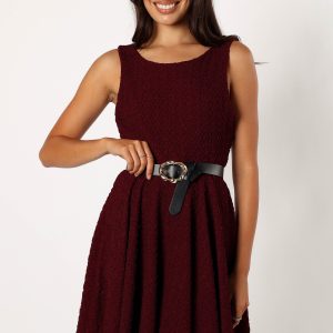 Margaret Mini Dress - Burgundy
